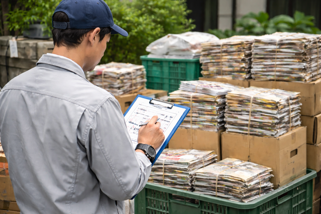 古紙回収現場で発覚した搬入量異常と契約違反疑惑｜実際の相談事例